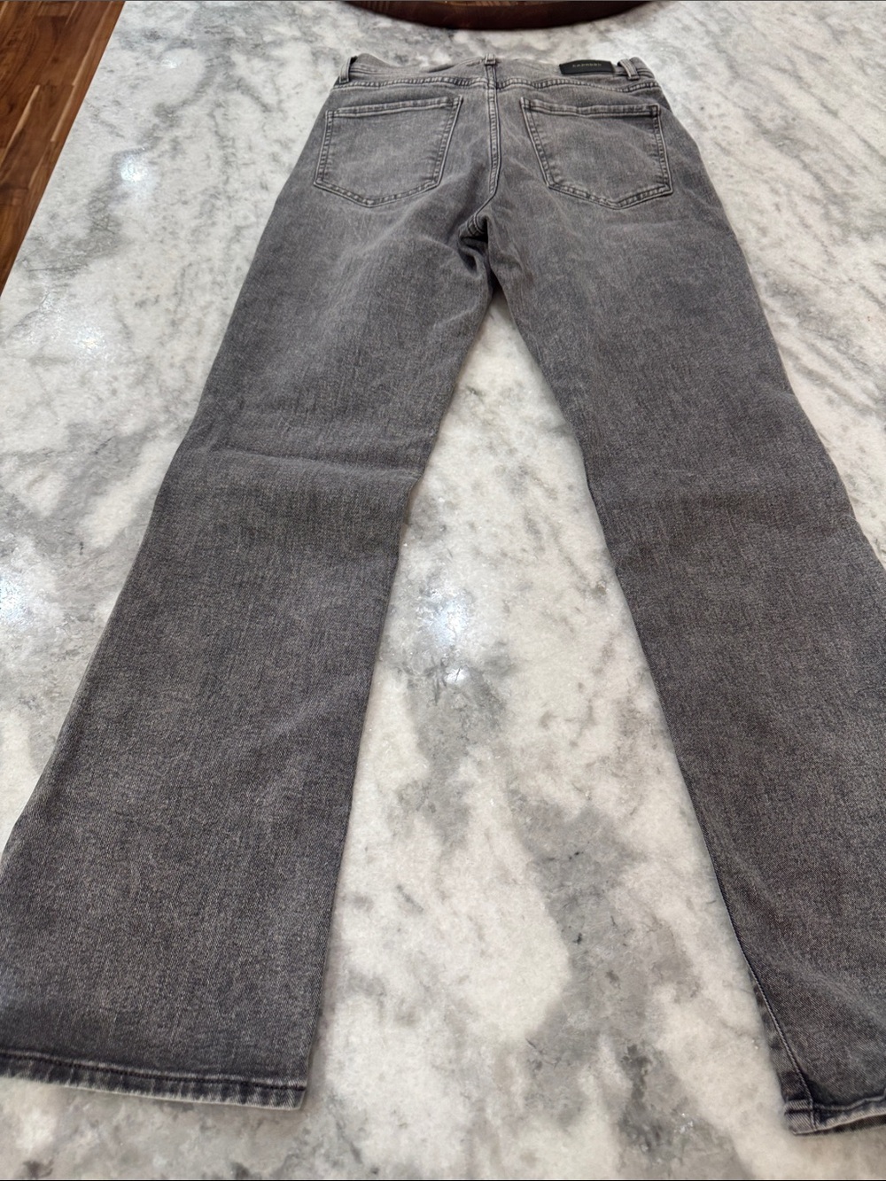 Express Grey Flare Jeans - Washed Charcoal - Picture 2 of 2